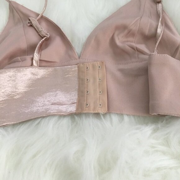 Silky Shiny Blush Bralette, Medium - Picture 2 of 12